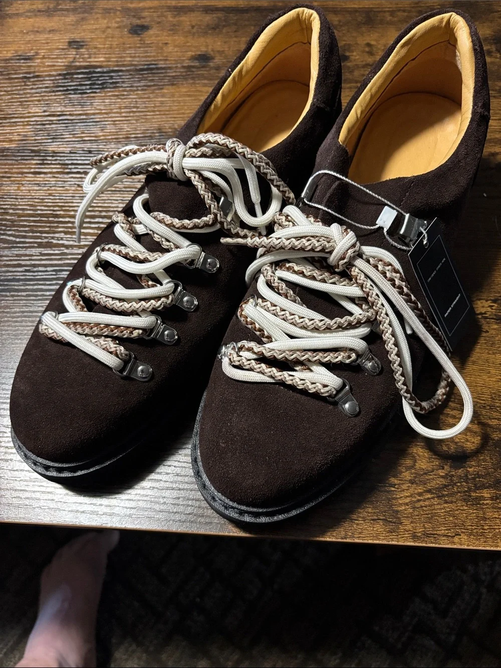 Paper Straight- Sumit Derby shoes in Dark Brown Suede